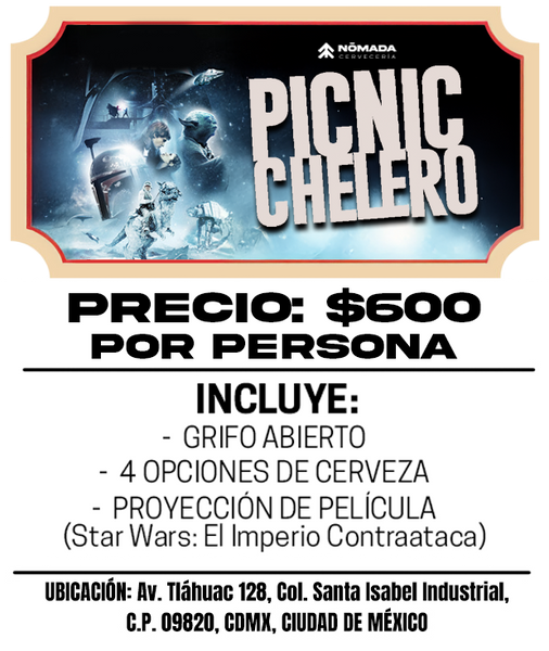 🍺PICNIC CHELERO: SÁBADO 16 DE MAYO 2026 🎬